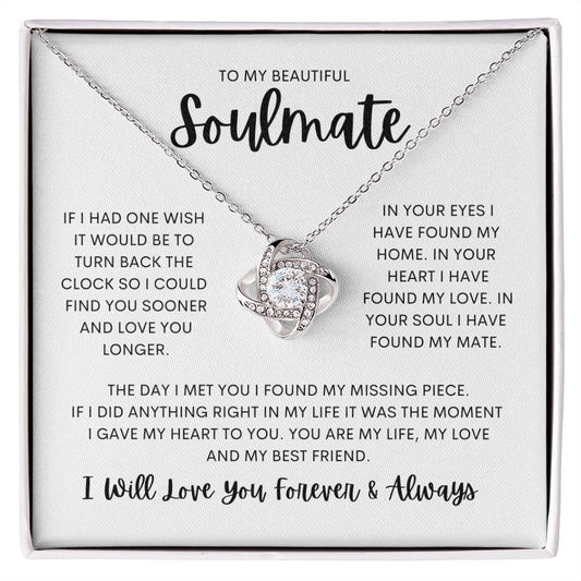 Love knot necklace for soulmate